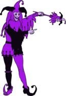 joker in purple and black costume, Clip Art