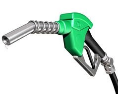 green gas pump nozzle