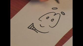 hand drawing on white paper