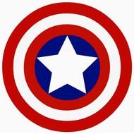 Captain America Logo star drawing