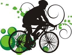 silhouette of a cyclist drawing