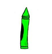 Green Crayon Clip Art N15