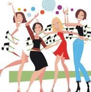 Cartoon People Partying
