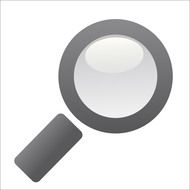 Magnifying Glass, greyscale drawing