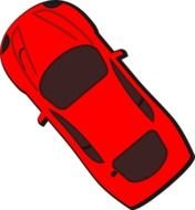 Red Car Top View Clip Art N3