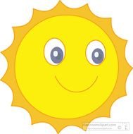 Happy Smiling Sun Clip Art