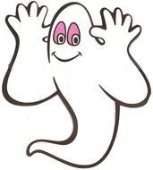 funny smiling Halloween Ghost