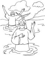 John Baptism Jesus Coloring Page