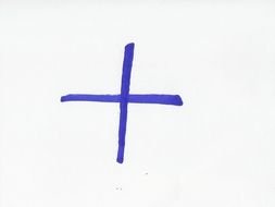 Plus marker Sign drawing