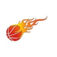 Basketball On Fire Vector