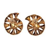 gold shell earrings