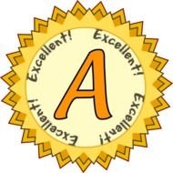 Award Medal A Gold Clipart