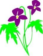 Purple Flower Clip Art N80