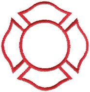 Fire Dept Maltese Cross Outline