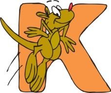 Kangaroo Cartoon Clip Art N17