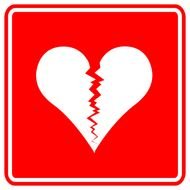 Bigstock Broken Heart Sign drawing