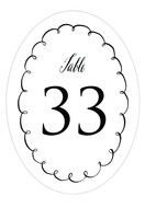 Wedding Table Number 33