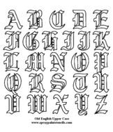 Printable Old English Letters Alphabet