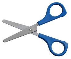 baby scissors with blue handles