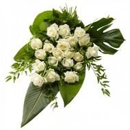 White Roses Funeral Bouquet