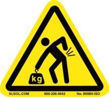 Lifting Heavy Objects Safety Sign