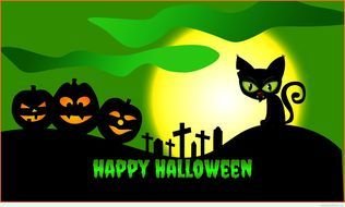 happe Halloween green drawing