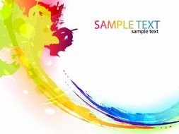 Colorful Paint Splashes Vector Background Ink