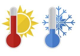 symbols of heat and cold
