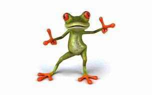 Funny Cartoon Frogs ceramic drawing