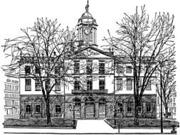 black and white image Old State House