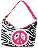 Hot Pink Zebra Print Peace Signs