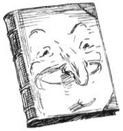 Clip art of Smiley face on a Book