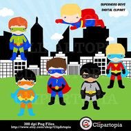 Boy Superhero Clip Art N13