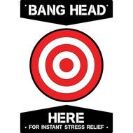 NMR Distribution Bang Head Here Tin Sign Graphic Art