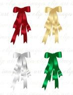 Christmas Bows Clip Art N8