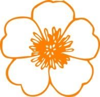 Black And White Flower Clip Art N47