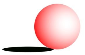 Sphere Shape red drawing