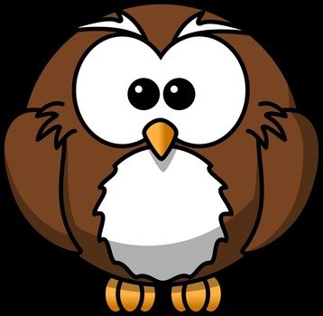 Beautiful cartoon owl clipart