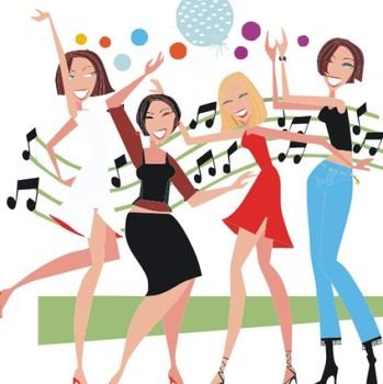 Cartoon People Partying