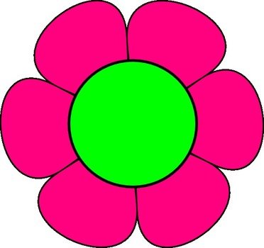 Pink And Green Flower Clip Art