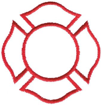 Fire Dept Maltese Cross Outline