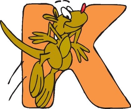 Kangaroo Cartoon Clip Art N17