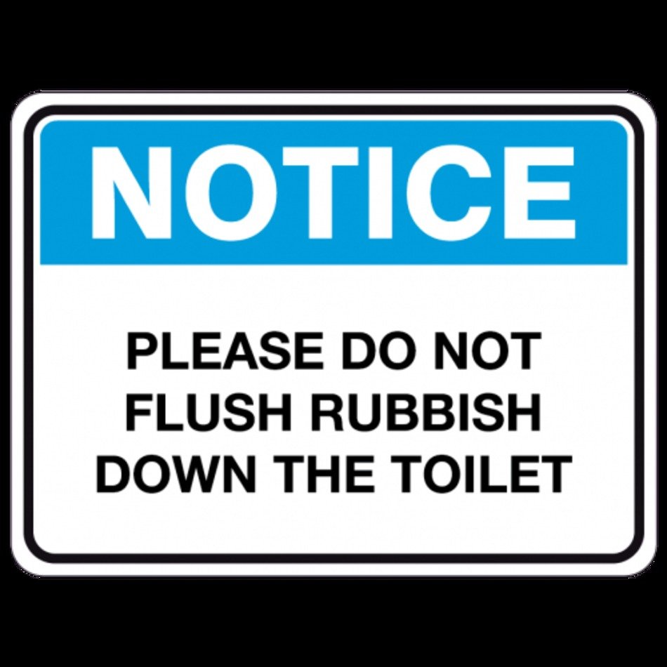 Sign Do Not Flush Down Toilet