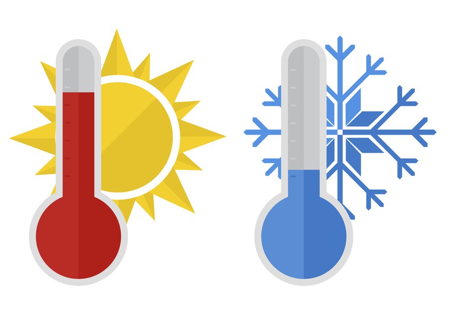 symbols of heat and cold