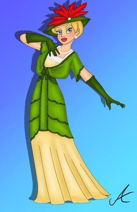 drawing of a woman on a blue background