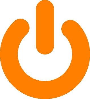 Orange Power Button Clip Art