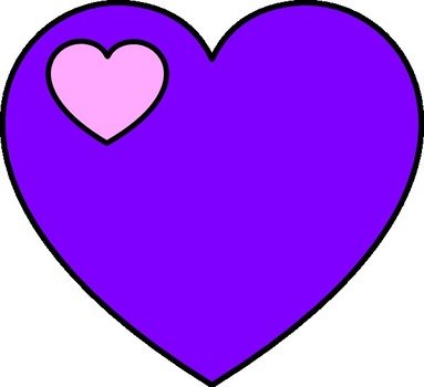 Purple And Pink Heart Clip Art N3