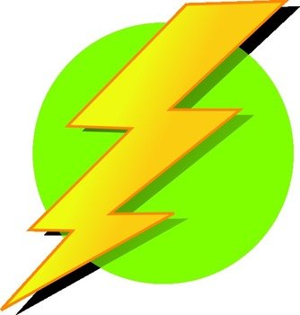 Green Lightning Bolt Clip Art N2