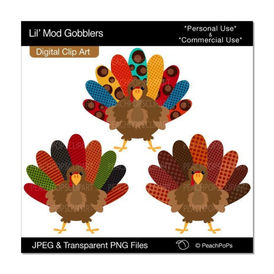 Cute Thanksgiving Turkey Clip Art N5
