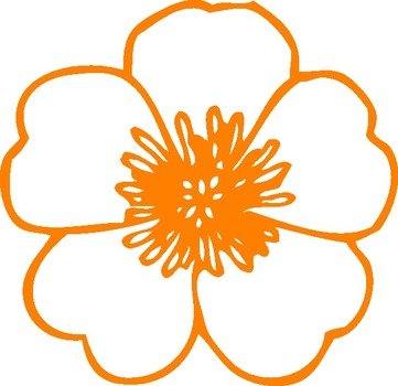 Black And White Flower Clip Art N47